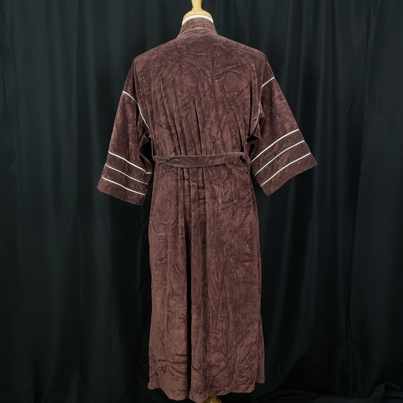 Christian Dior Men's Brown Fleece Robe with Belt One Size - Picture 2 of 4